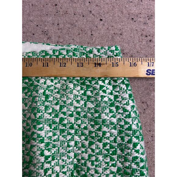J.Crew No. 2 Pencil Skirt Size 6 Green White Tweed Career Workwear - Picture 4 of 9